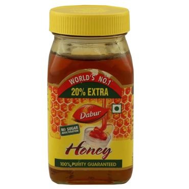 Dabur Pure Honey, 250 g Bottle + 20% Extra